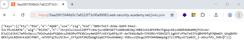 Figure 5 shows an example jwks publicly accessible that could be used in the attack detailed above